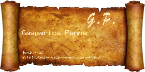 Gasparics Panna névjegykártya